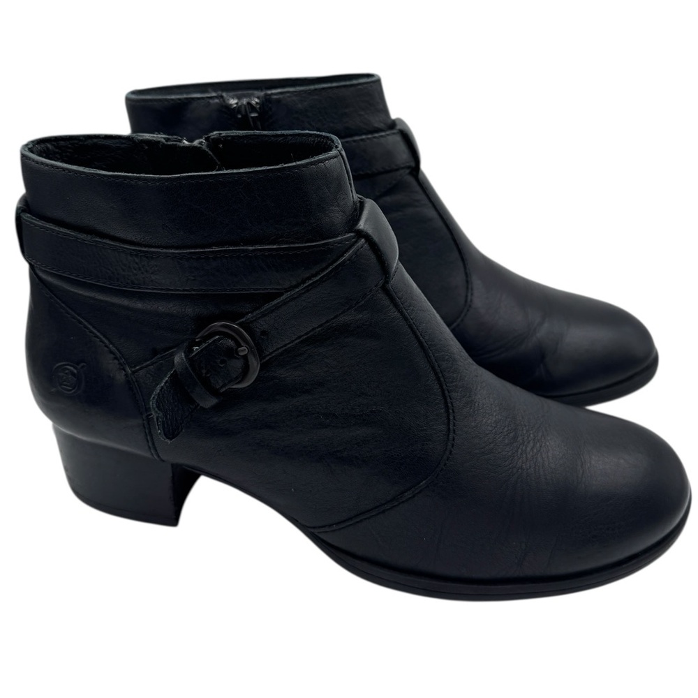Born Black Leather Ankle Booties - Picture 4 of 9